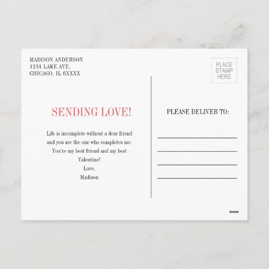 Funny Fruit Pun Cherry Valentijn Briefkaart (Achterkant)