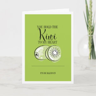 Funny Fruit Pun Kiwi Au Coeur Carte Valentine