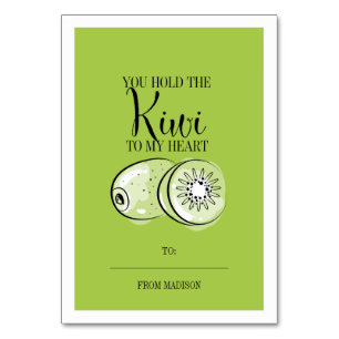 Funny Fruit Pun Kiwi Classroom Valentijn Card Kaart