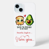 Funny Fruit Pun Personalized Valentine Phone Case (Achterkant)