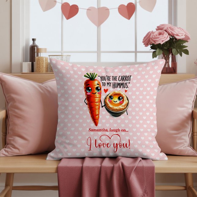 Funny Fruit Pun Personalized Valentine Throw  Kussen (Funny Fruit Pun Personalized Valentine Throw Pillow

)