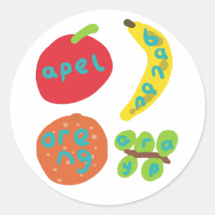 Funny Fruit Ronde Sticker