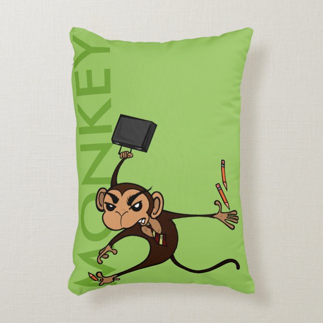 FUNNY FRUSTRÉ MONKEY VERTICAL ACCENT COUSSIN (Devant(Vertical))