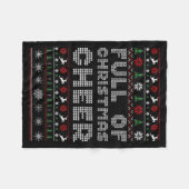 Funny Full Of Christmas Cheer Beer Ugly Matching C Fleece Deken (Voorkant (Horizontaal))
