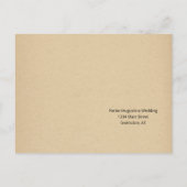 Funny & Fun RSVP Briefkaart - Rustic Kraft (Achterkant)