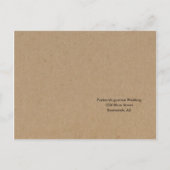 Funny & Fun RSVP Briefkaart - Rustic Kraft (Achterkant)