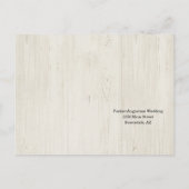 Funny & Fun RSVP Briefkaart - Rustiek Hout (Achterkant)