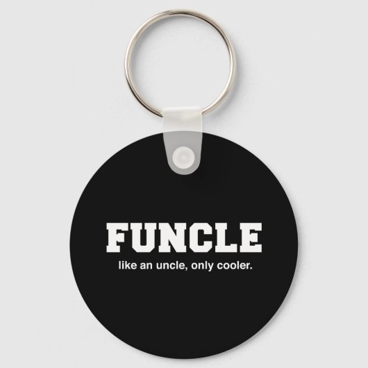 Funny Funcle College Print Sleutelhanger (Voorkant)