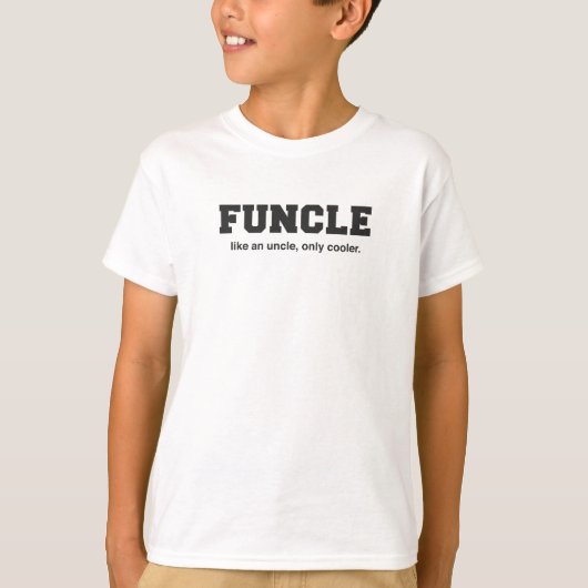 Funny Funcle College Print T-shirt (Voorkant)