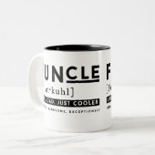 Funny Funding Definition - net als een vader koele Tweekleurige Koffiemok (Voorkant links)