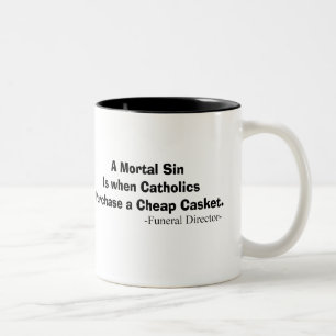 Funny Funeral Director Gifts Tweekleurige Koffiemok