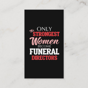 Funny Funeral Director Woman Mortician Mama Visitekaartje