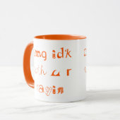 Funny Funky Cool omg idk met u r sayin Coffee Mok (Voorkant links)