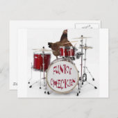 Funny Funky kip Briefkaart (Voorkant / Achterkant)