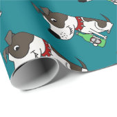Funny Funky Pit bull Drink Cartoon van bier Cadeaupapier (Rol Hoek)