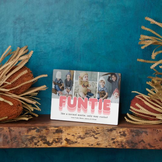 Funny Funtie Tante Plaque photo (Côté)