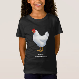 Funny Future Chickn Farmer White Hen T-shirt
