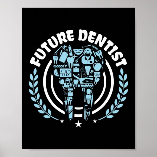 Funny Future Dentist Dental Assistant Afstuderen Poster (Voorkant)