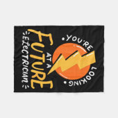 Funny Future Electrician Electrical Engineer  Fleece Deken (Voorkant (Horizontaal))