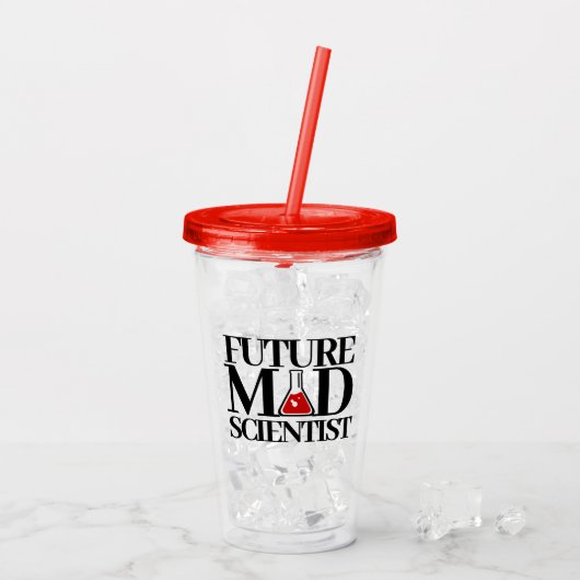 Funny Future Mad Scientist met Chemistry Beaker Acryl Drinkbeker (Achterkant ijs)