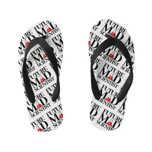 Funny Future Mad Scientist met Chemistry Beaker Kinder Teenslippers (Voetbed)