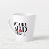 Funny Future Mad Scientist met Chemistry Beaker Latte Mok (Linkerhoek)