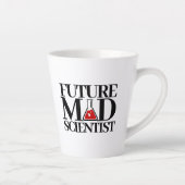 Funny Future Mad Scientist met Chemistry Beaker Latte Mok (Rechts)
