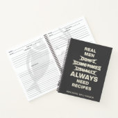 Funny Gag Gift Mannen Name Black Blank Recipe Notitieboek (Binnen)