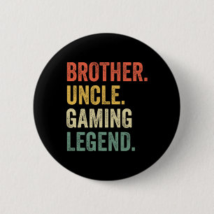 Funny Gamer Brother Uncle Gaming Legend VI Ronde Button 5,7 Cm