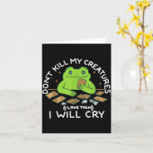 Funny Gamer Don’t Kill My Creatures I Will-cry Fro Kaart (Gele Bloem)