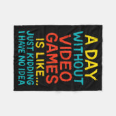 Funny Gamer Graphic Tee Men Boys Teens Video Gamin Fleece Deken (Voorkant (Horizontaal))