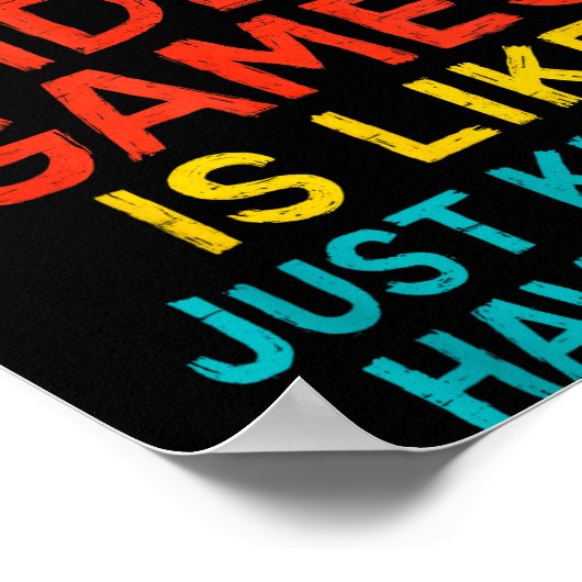 Funny Gamer Graphic Tee Men Boys Teens Video Gamin Poster (Hoek)