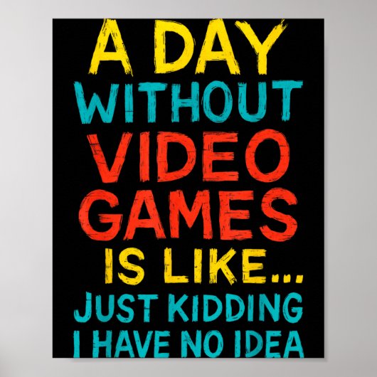 Funny Gamer Graphic Tee Men Boys Teens Video Gamin Poster (Voorkant)