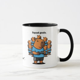 Funny Gamer Mug Capybara Squad – Pers Mok