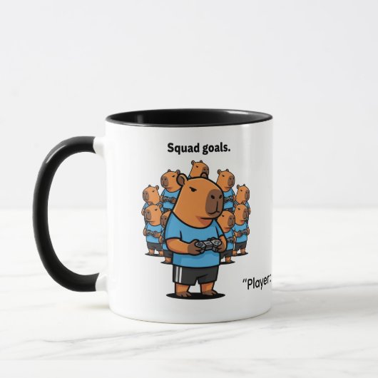 Funny Gamer Mug Capybara Squad – Pers Mok (Links)