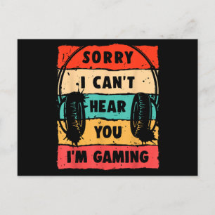 Funny Gamer Shirt voor Tiener Jongens Mannen Video Briefkaart
