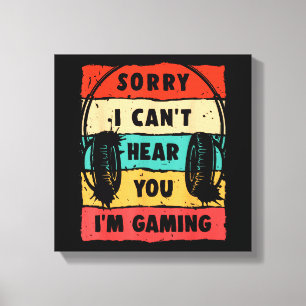 Funny Gamer Shirt voor Tiener Jongens Mannen Video Canvas Afdruk