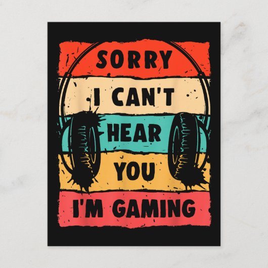 Funny Gamer Shirt voor Tiener Jongens Mannen Video Informatiekaartje (Voorkant)