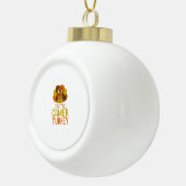 Funny Gamer Turkey Family Matching Thanksgiving Keramische Bal Ornament (Rechts)