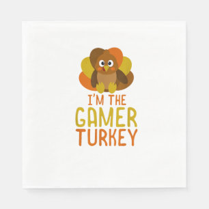 Funny Gamer Turkey Family Matching Thanksgiving Servet