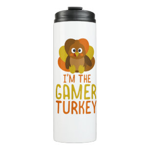 Funny Gamer Turkey Family Matching Thanksgiving Thermosbeker