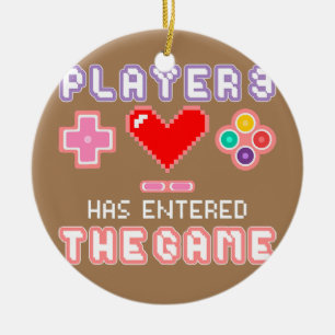 Funny Gamer Zwangerschap Aankondiging pap mam Keramisch Ornament
