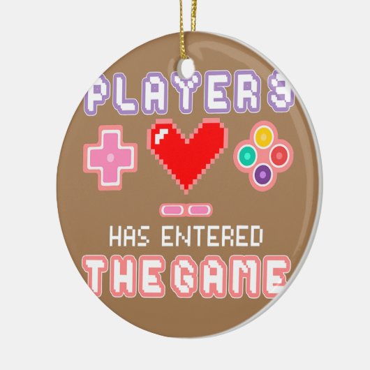 Funny Gamer Zwangerschap Aankondiging pap mam Keramisch Ornament (Links)