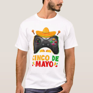 Funny gaming Cinco de Mayo S.Mexican S.A. voor man T-shirt