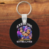 Funny Gaming Gamer Cat  Sleutelhanger (Voorkant)