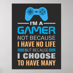 Funny Gaming Quote Poster