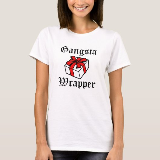 Funny Gangsta Wrapper-kerstShirt T-shirt (Voorkant)