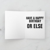 FUNNY GANGSTER CARTES DE SALUT D'ANNIVERSAIRE (Intérieur)