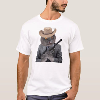 Funny gangster kat t-shirt