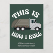 Funny Garbage Truck driver Dit is hoe ik roll Briefkaart (Voorkant)